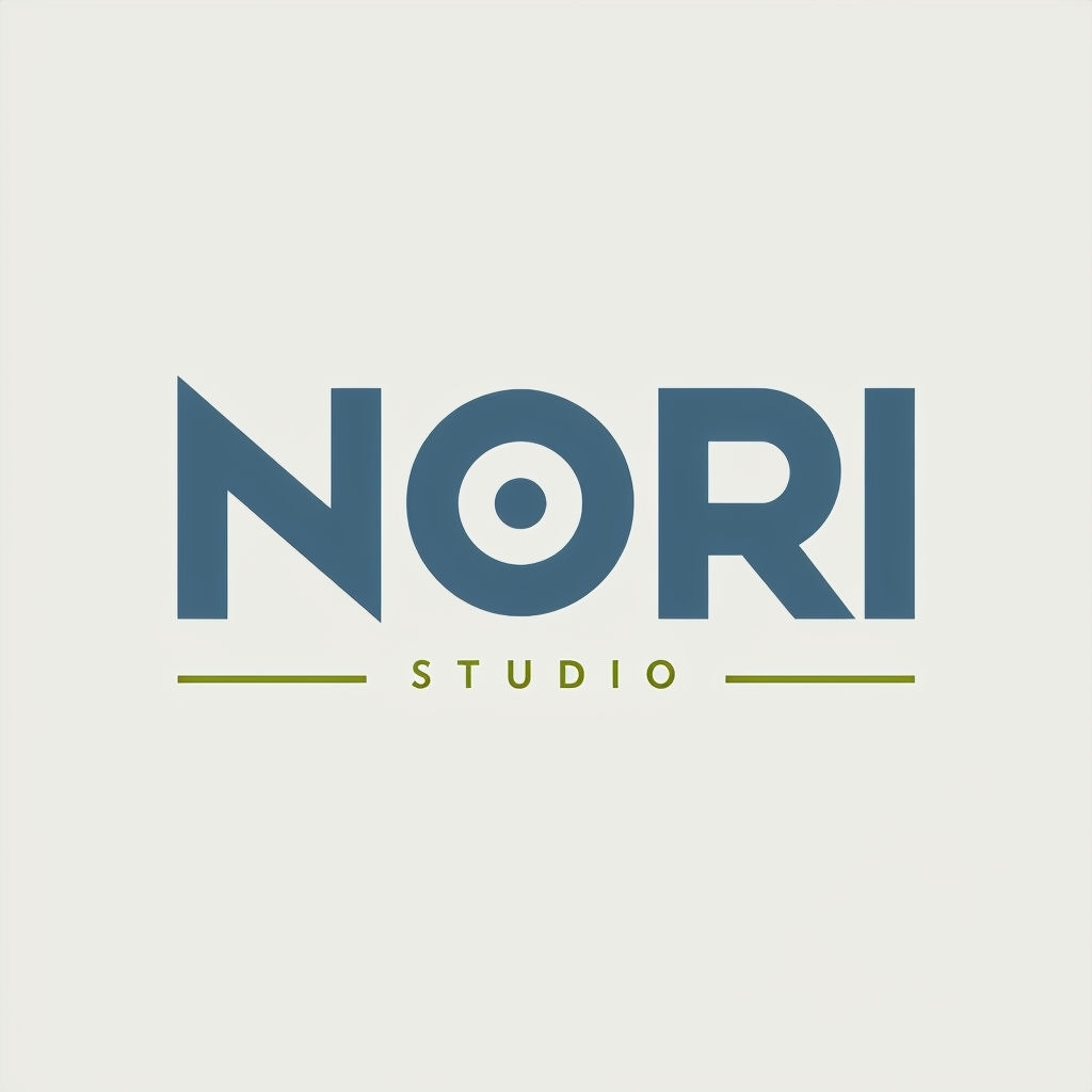 Sophisticated Typographic Logo Design for NORI Studio Logo