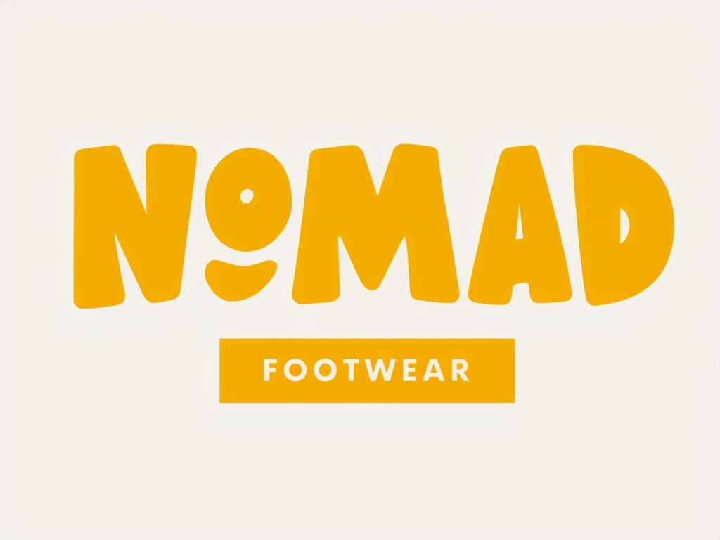 Bold Playful NOMAD Footwear Typography Logo