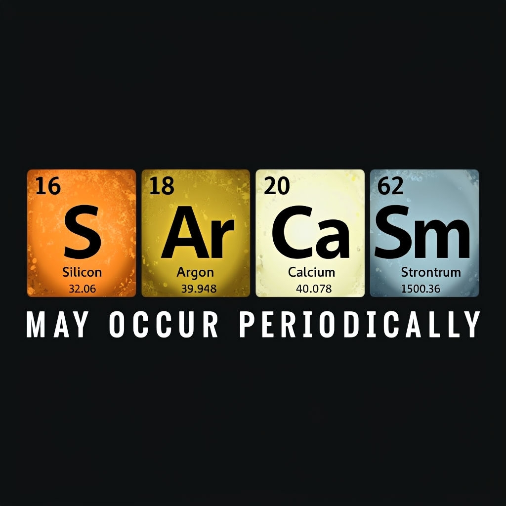Playful Sarcasm Periodic Table Elements T-Shirt