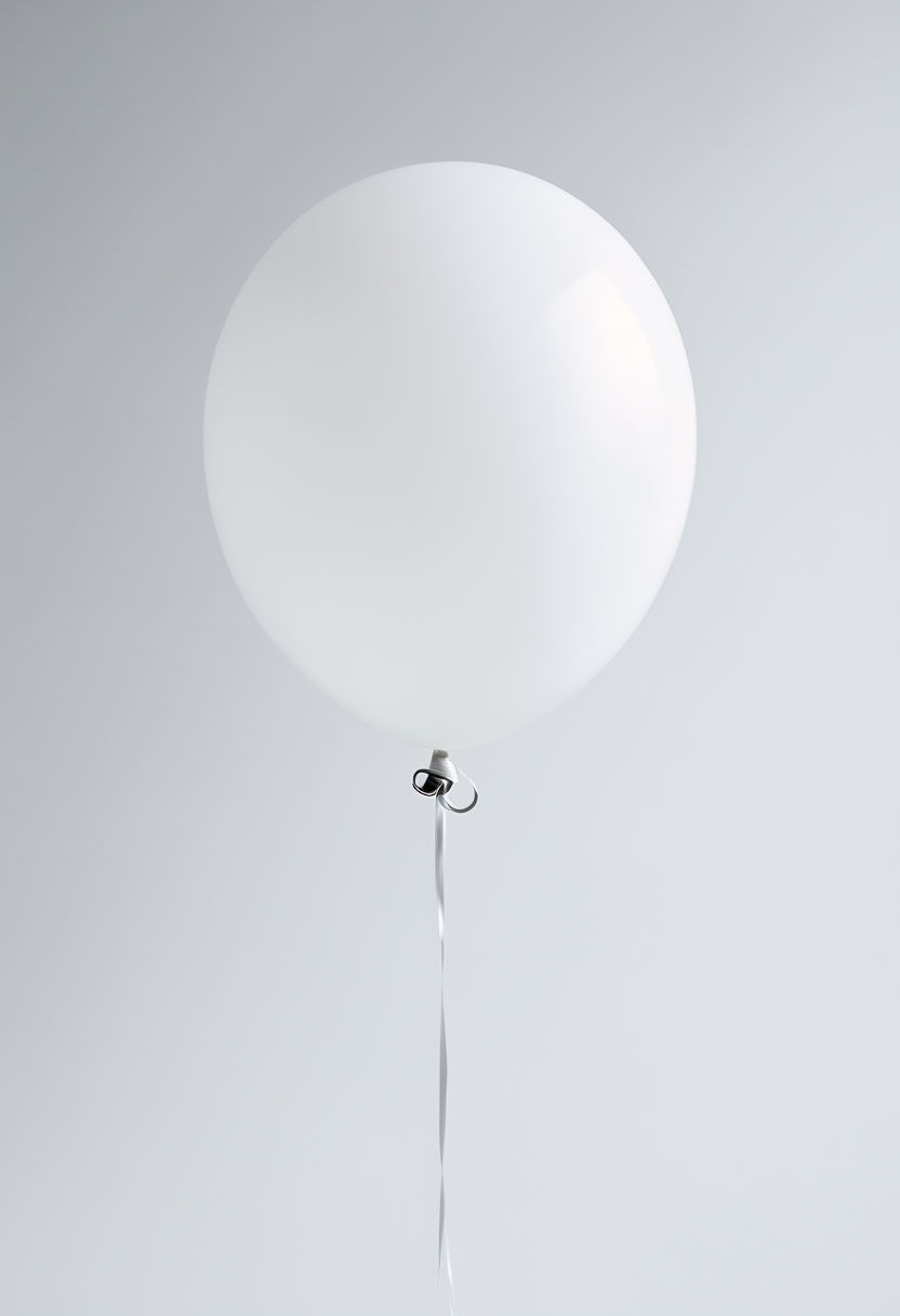 Minimalist White Balloon Photography Mockup