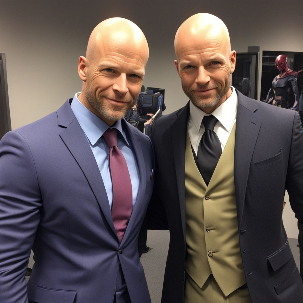 Matt Davis Bald with professor Charles Xavier Costume from x... by ...