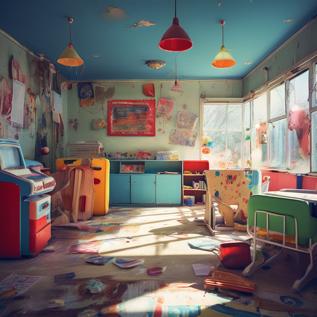 Empty nostalgic daycare by Никита - Playground