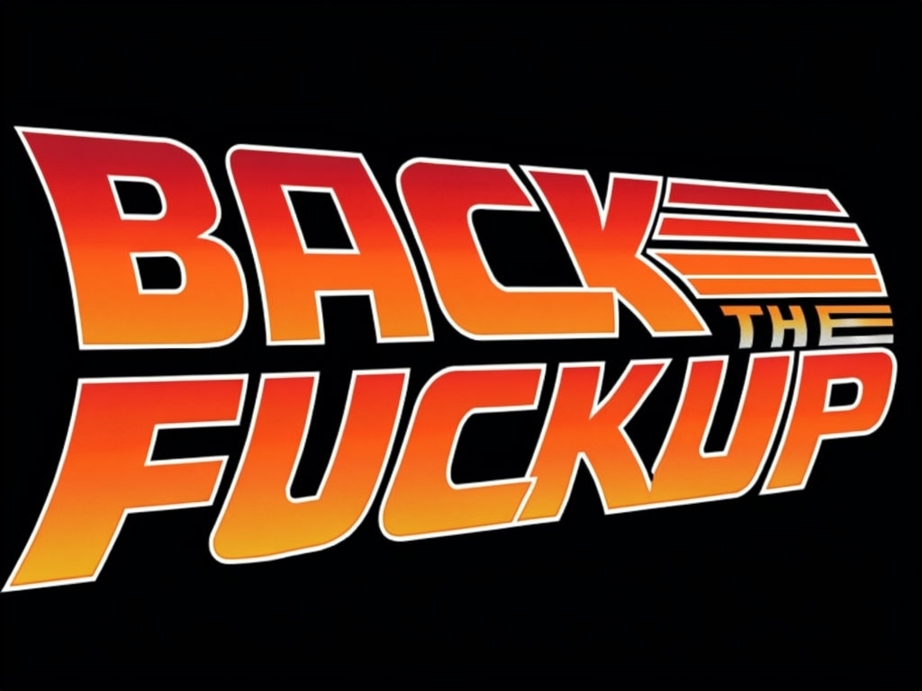Bold Retro Back The Fuck Up Text Graphic T-Shirt