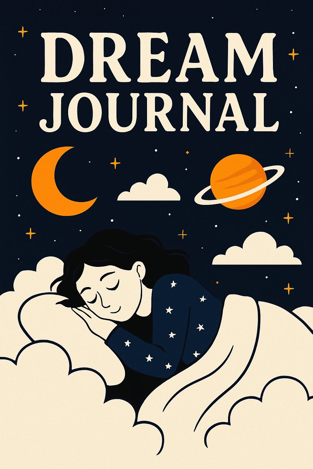 Tranquil Dream Journal Nighttime Illustration for Sleep EBook Cover