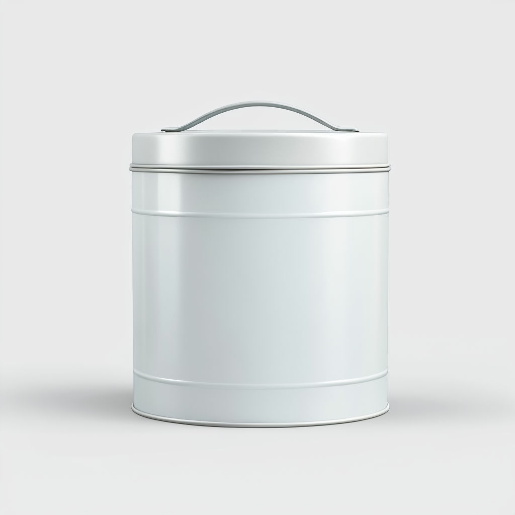 Minimalist Cylindrical Metal Container Product Photograph Mockup