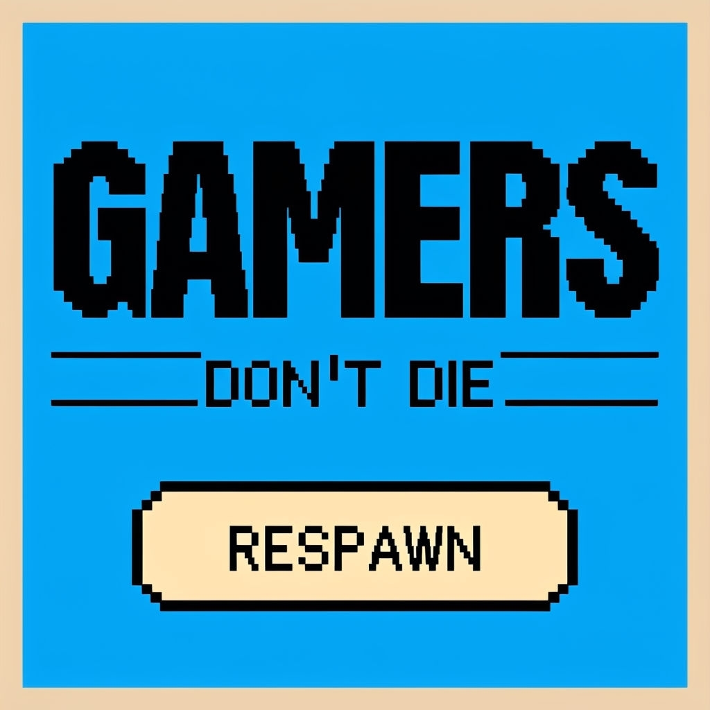 Retro Pixel Art GAMERS Don't Die T-Shirt