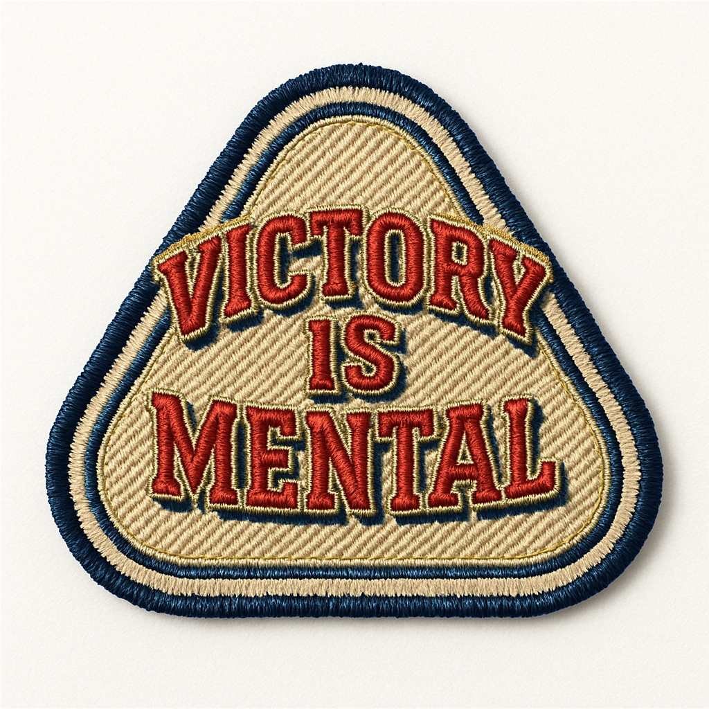Triangular Embroidered Victory Is Mental Patch Design Hat