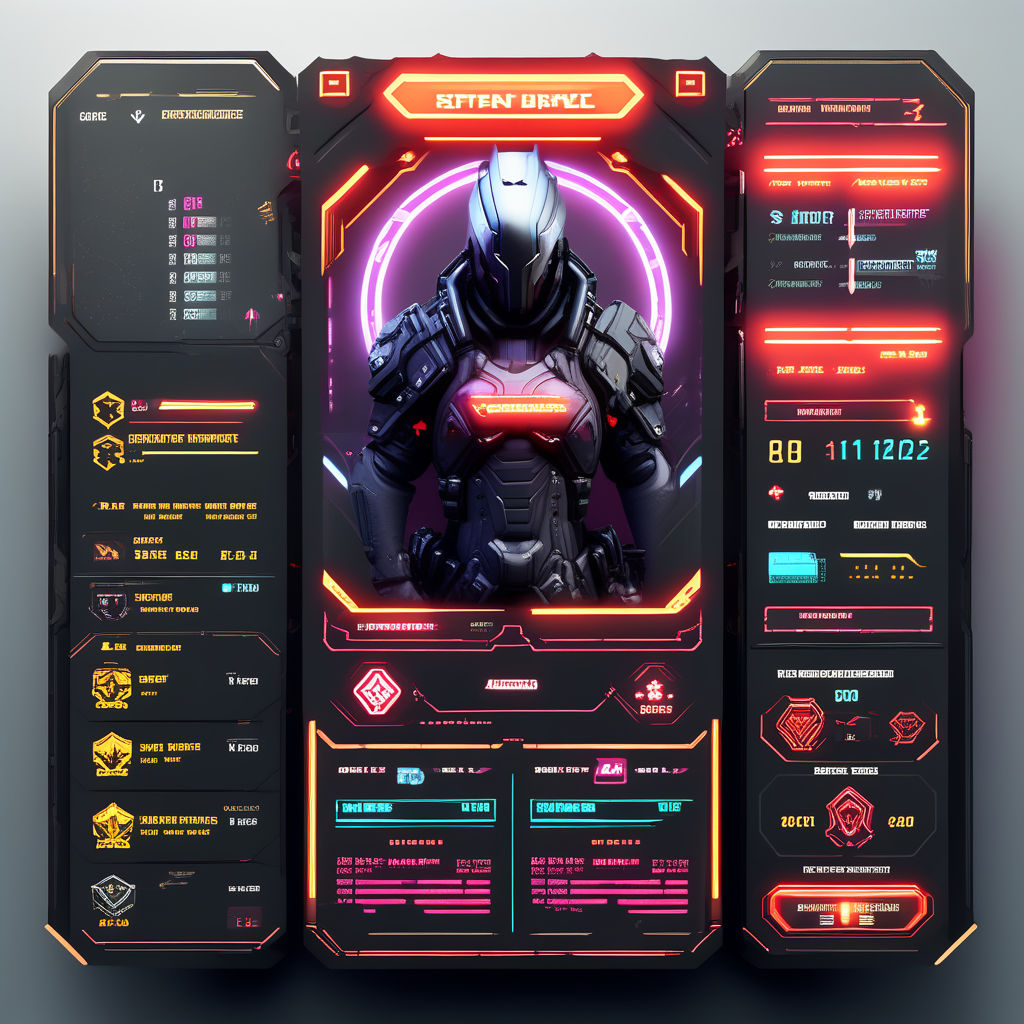 Cyberpunk game ui by Jordan Minott - Playground