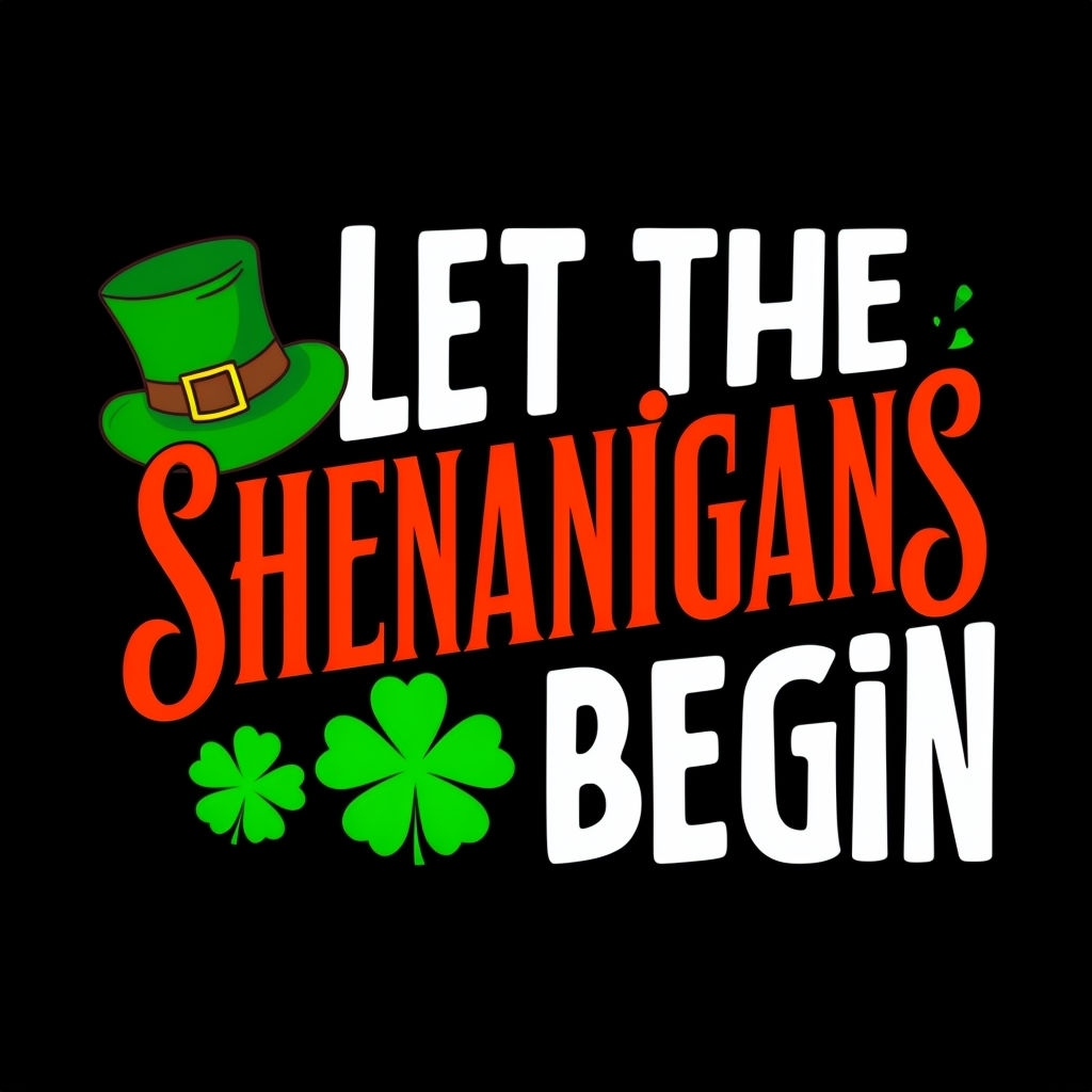 Festive St. Patrick's Day Shenanigans Graphic Design Social Media Post