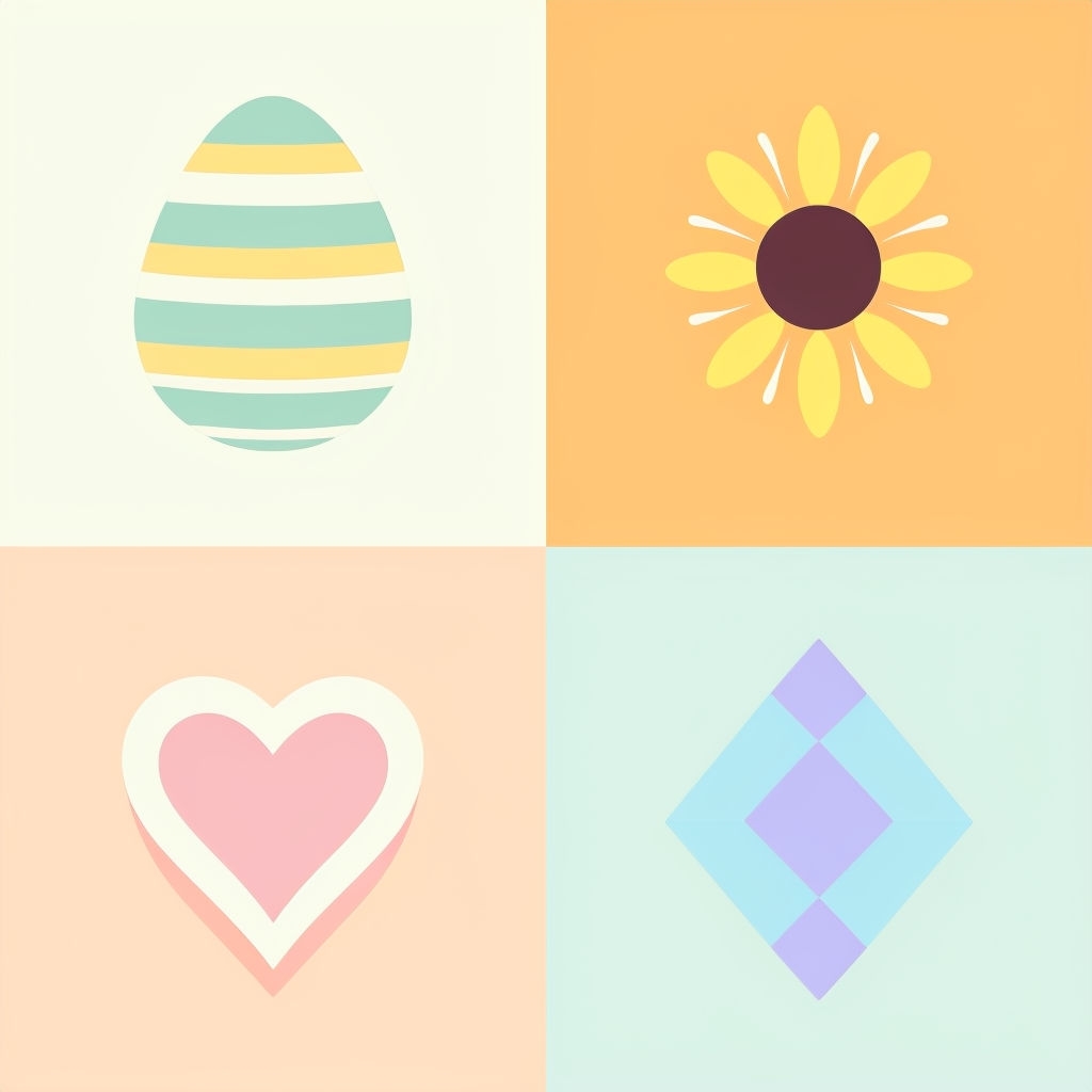 Cheerful Spring-Inspired Pastel Pattern Design Seamless Pattern