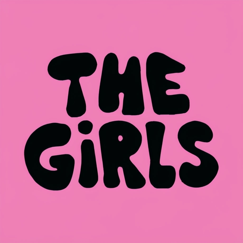 Playful Minimalist 'THE GIRLS' Text Graphic Hat Design