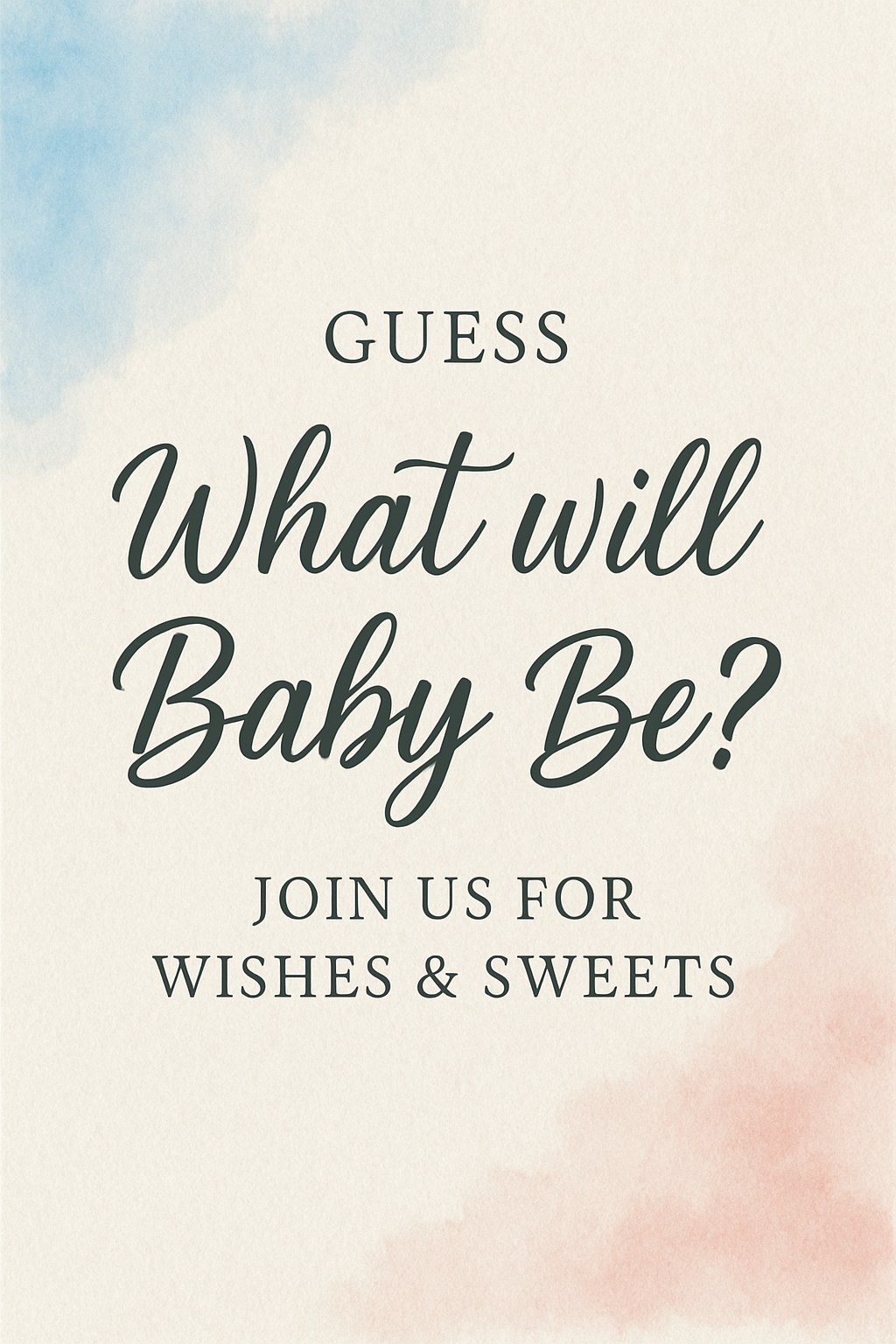 Elegant Baby Reveal Party Invitation with Stylish Text Design Cards & Invites