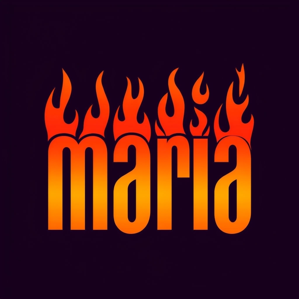 Fiery Maria Graphic Design T-Shirt