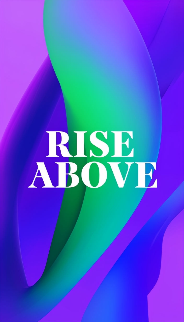 Vibrant RISE ABOVE Abstract Gradient Phone Case Cover