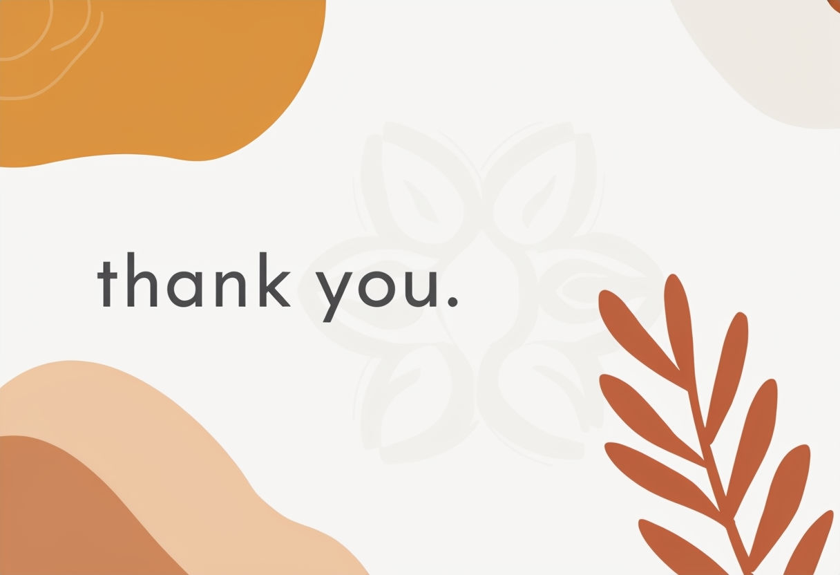 Modern Minimalist Thank You Card Design Art