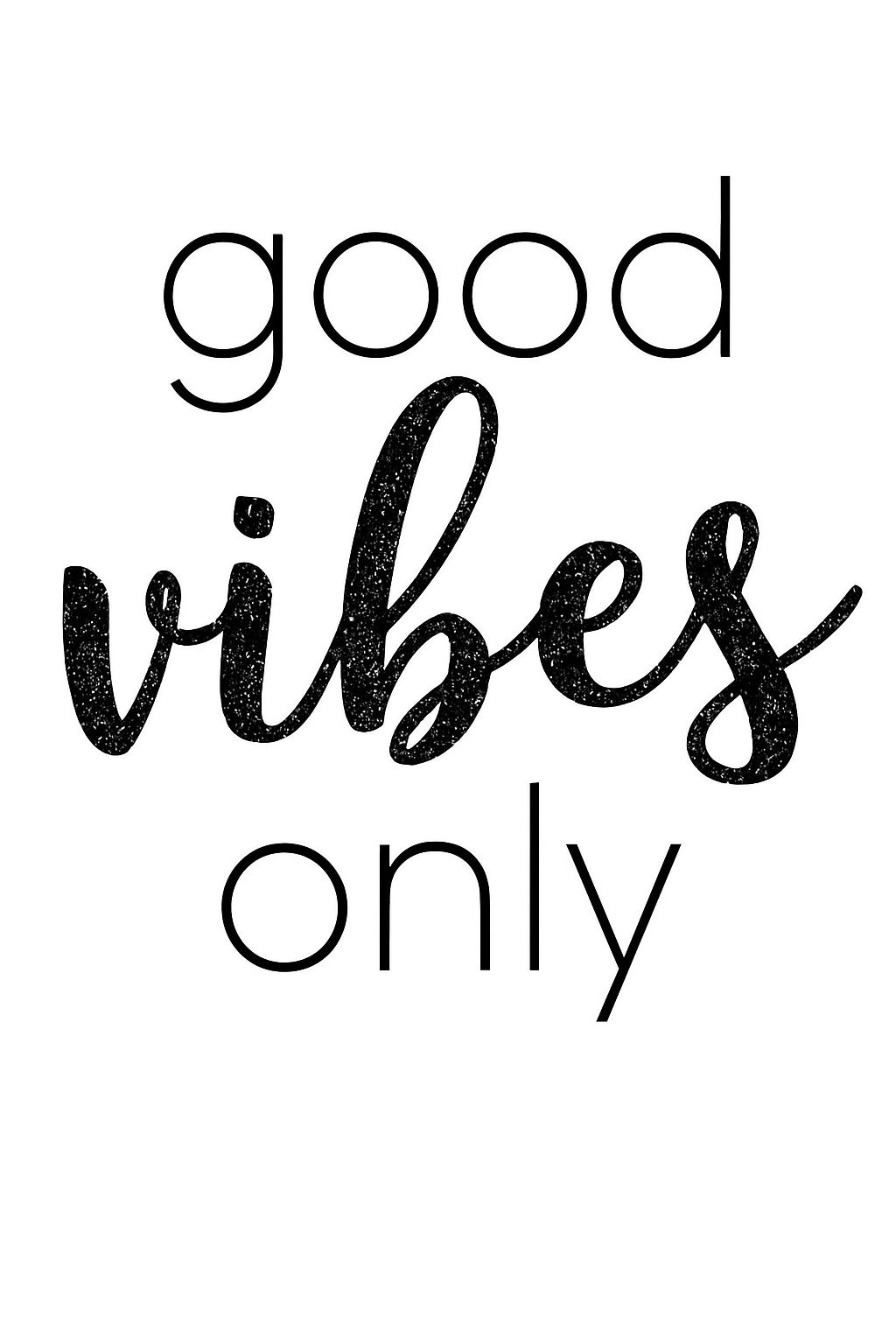 Good Vibes Only Minimalist Typography T-Shirt