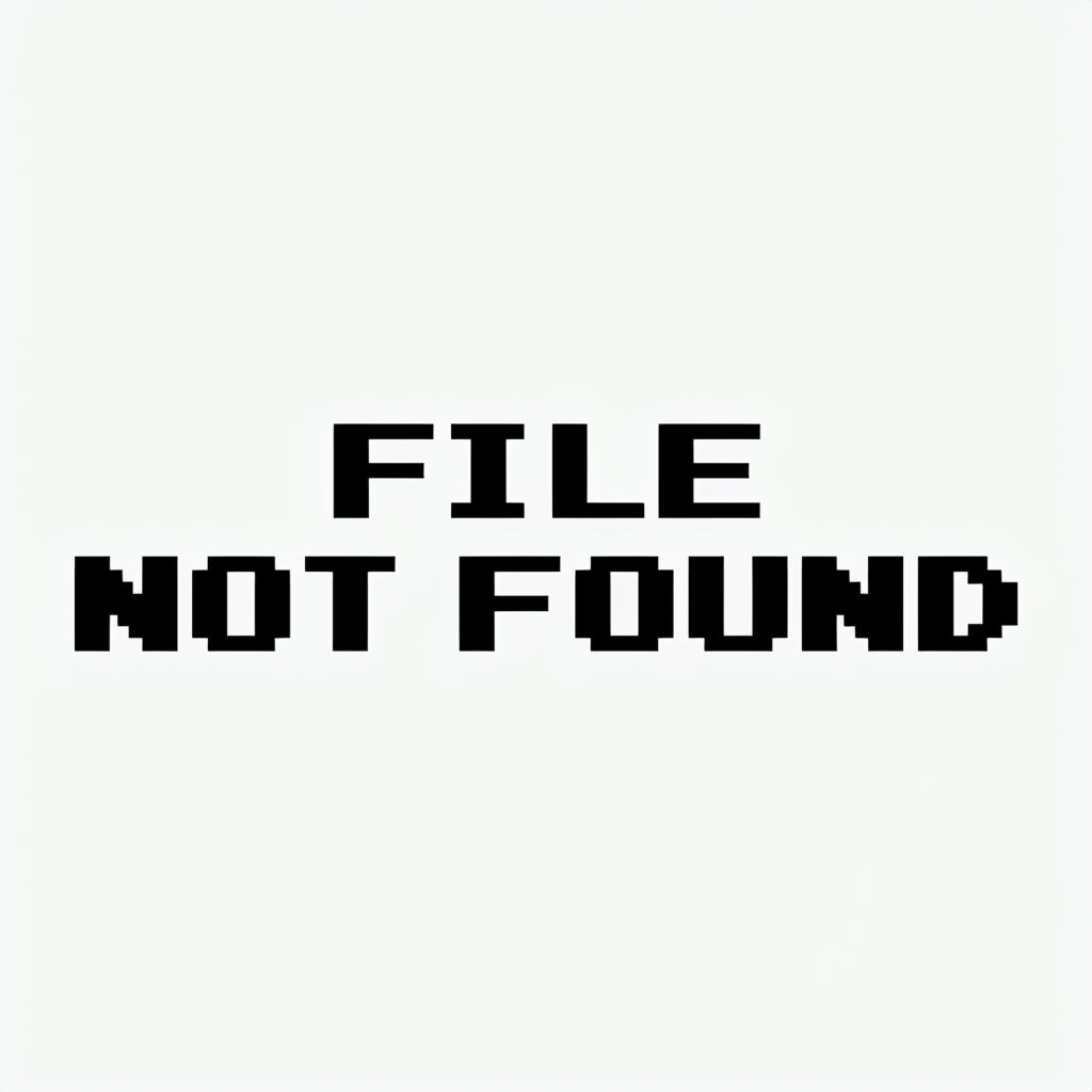 Retro 8-Bit File Not Found Error Message T-Shirt