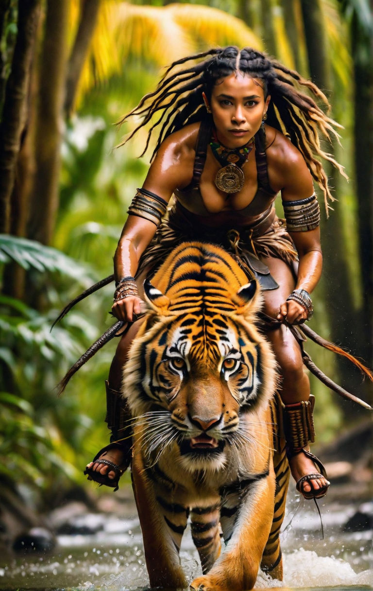 beautiful African warrior girl having sex with zebra