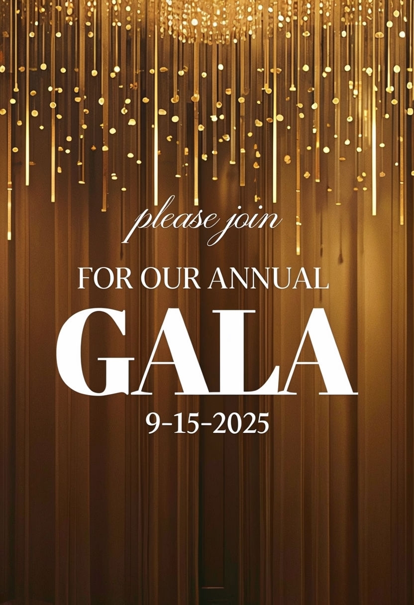 Elegant Annual Gala Invitation Design Poster