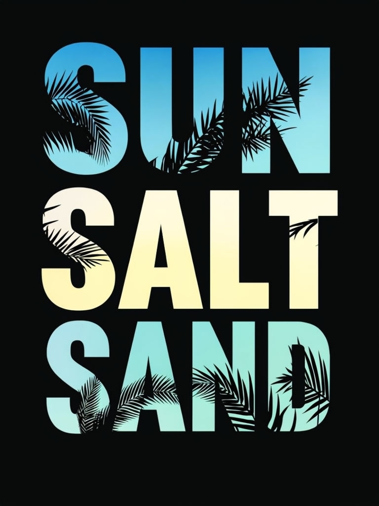 Tropical Sun Salt Sand Bold Graphic T-Shirt