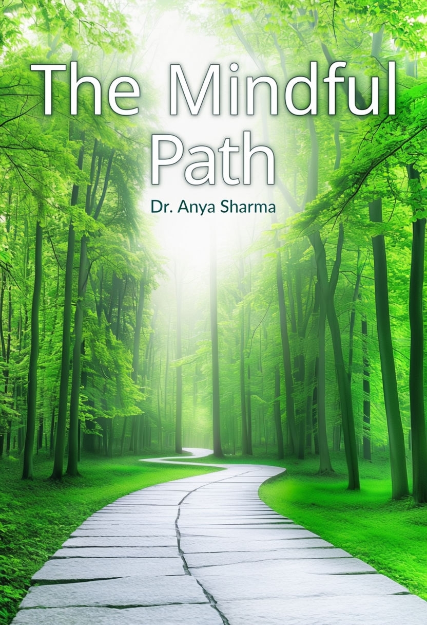 The Mindful Path Novel Cover with Serene Forest Landscape EBook Cover
