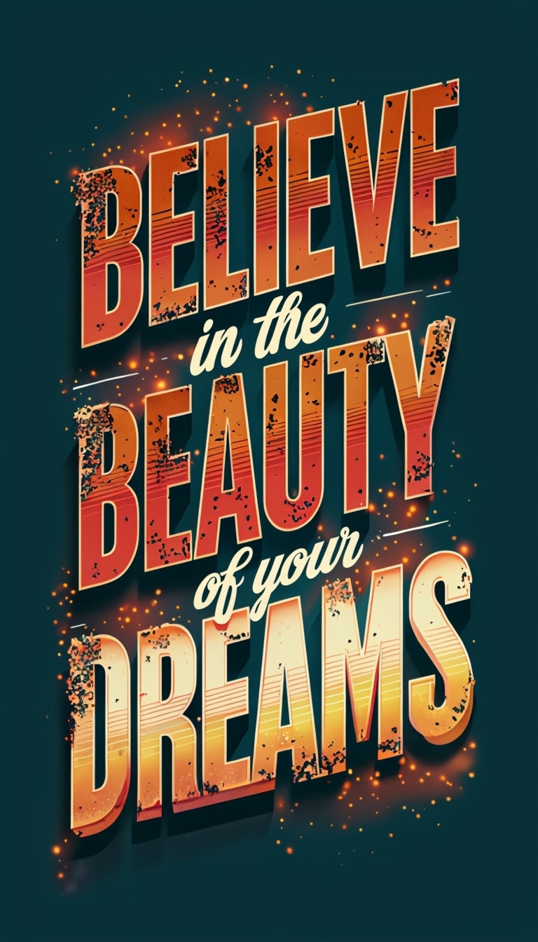 Motivational Believe in the Beauty of Your Dreams Poster