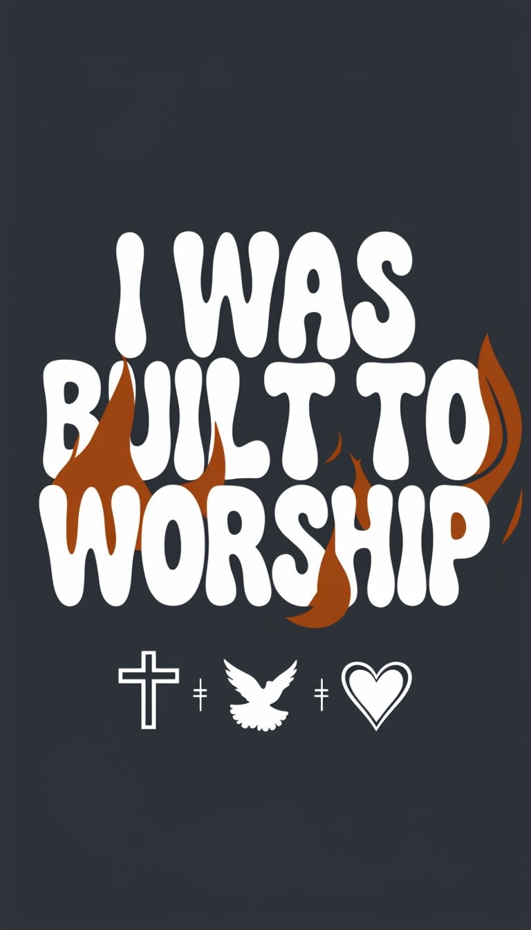 I Was Built to Worship Bold Text Graphic Design Phone Case Cover