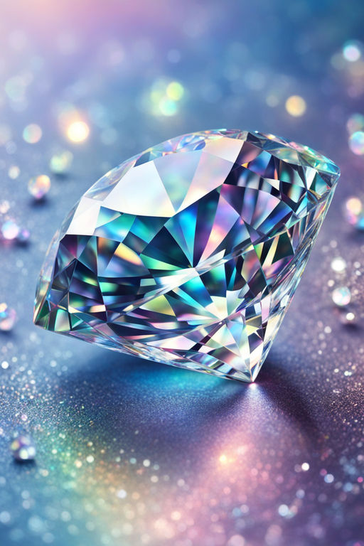 Very close up realistic Diamond. pastel rainbow by 1000lux - Playground