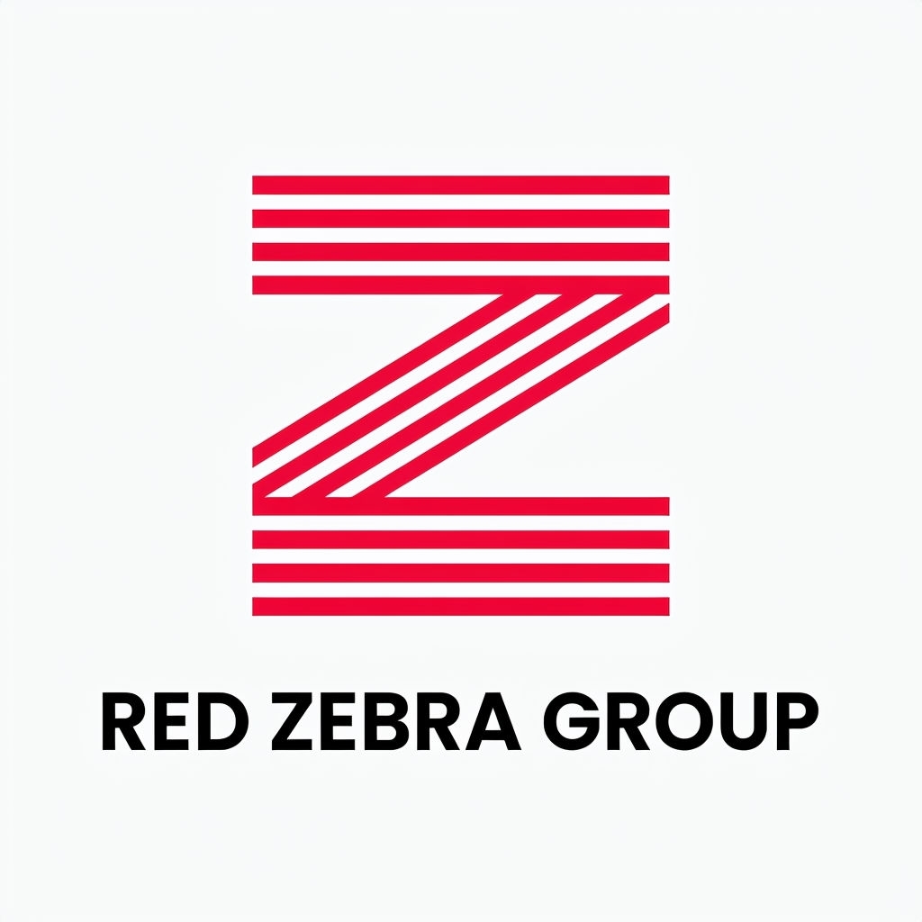 Modern Minimalist Logo Design for Red Zebra Group