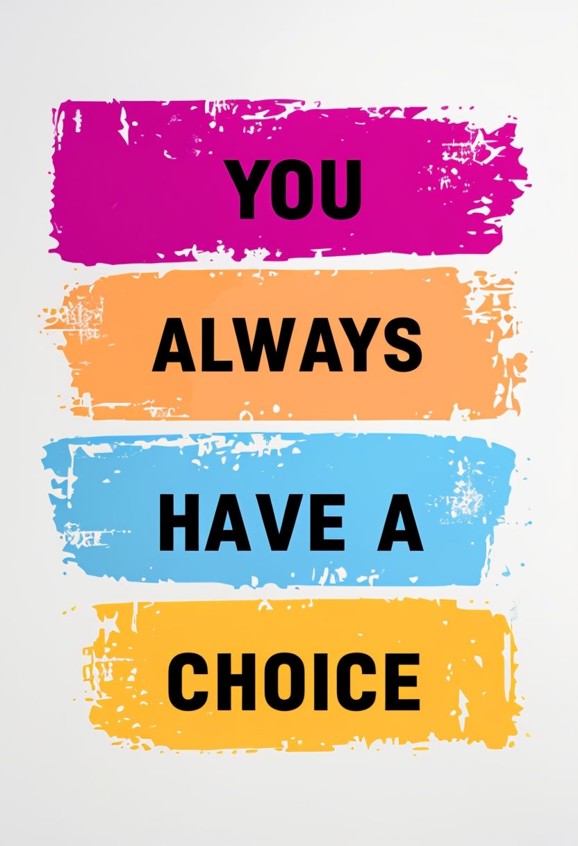 Empowering Motivational Message with Colorful Paintbrush Strokes Poster