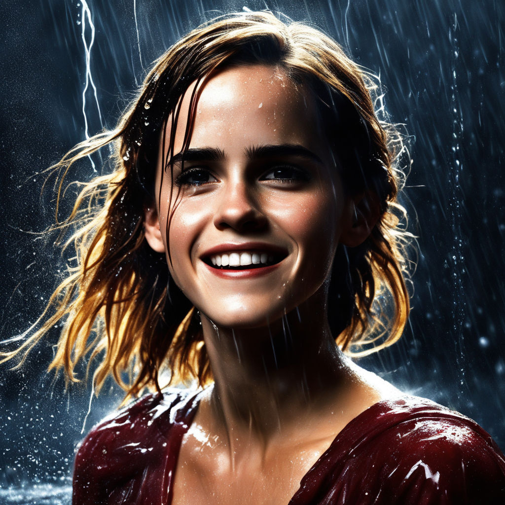 emma Watson having a shower