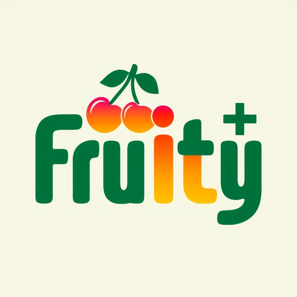 Colorful Fruity Logo with Cherries and Fresh Typography Logo