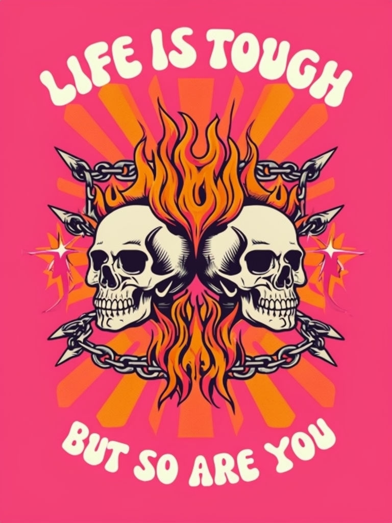 Empowering Life Is Tough But So Are You Skull Sticker