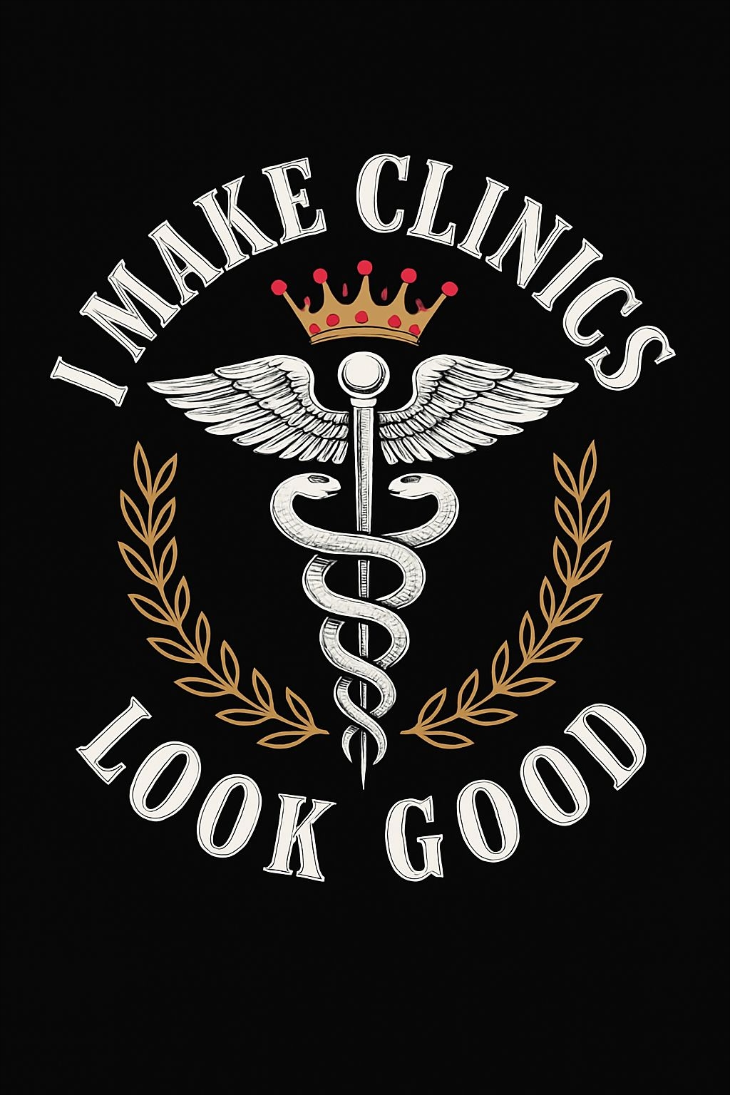 I Make Clinics Look Good Caduceus Design T-Shirt