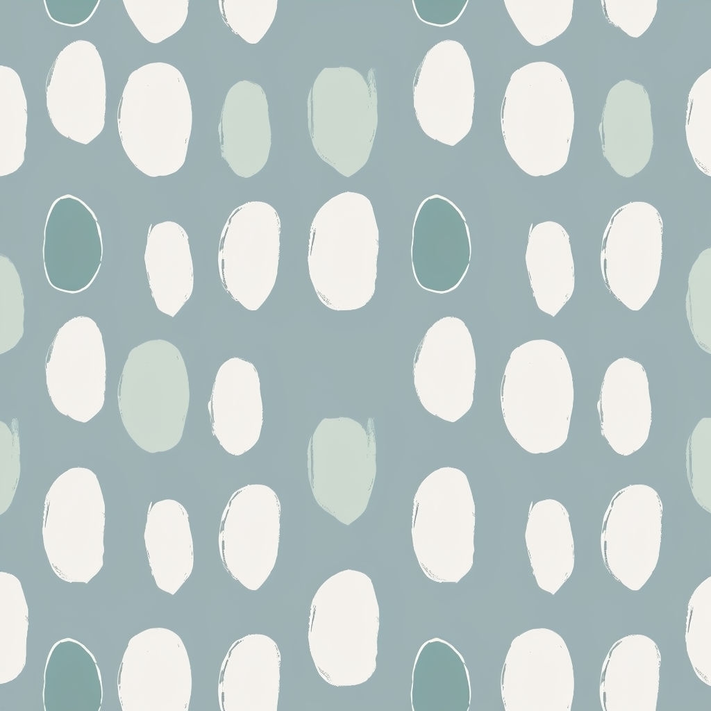 Modern Minimalist Oval Shapes Seamless Pattern in Soft Colors