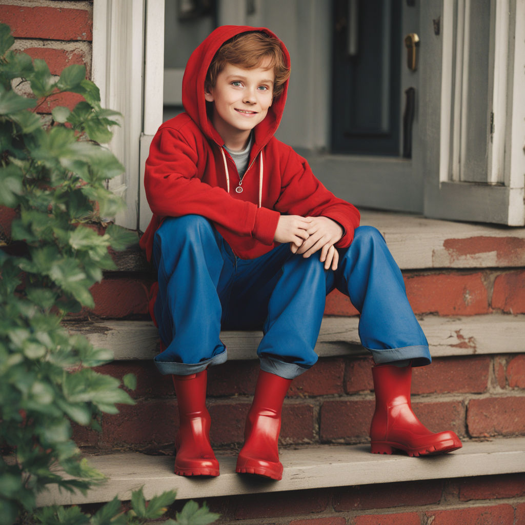 red rain boots Playground