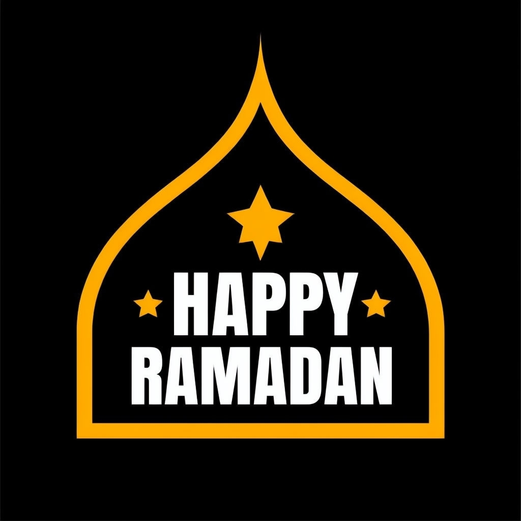 Happy Ramadan Minimalist Mosque Dome Design T-Shirt
