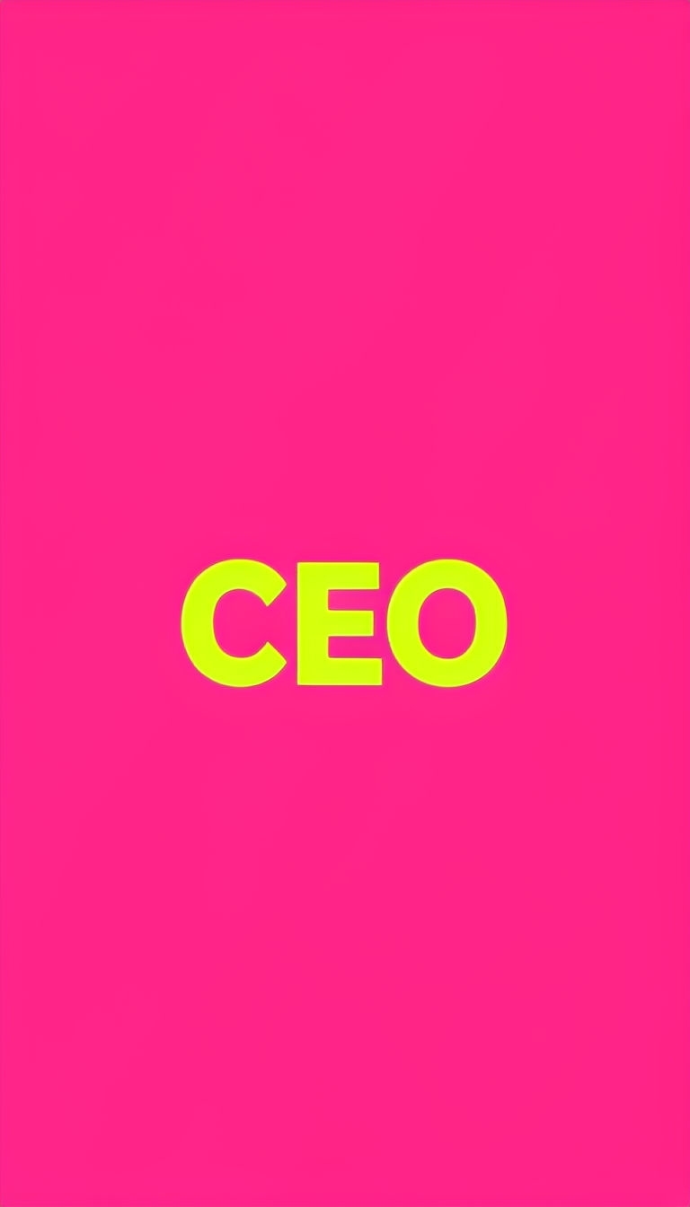 Bold CEO Neon Yellow on Hot Magenta Minimalist Phone Case Cover