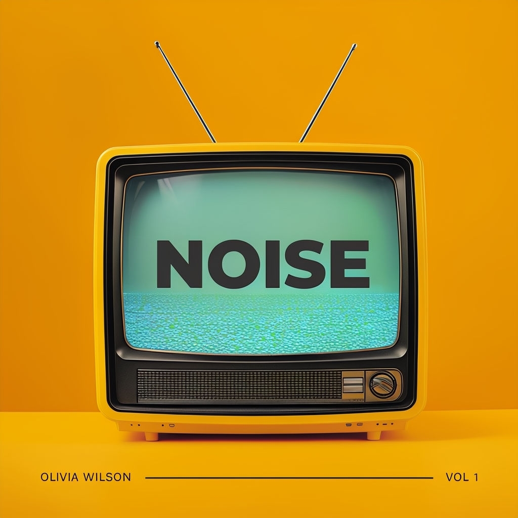 Retro Yellow Television with 'NOISE' Text Album Cover