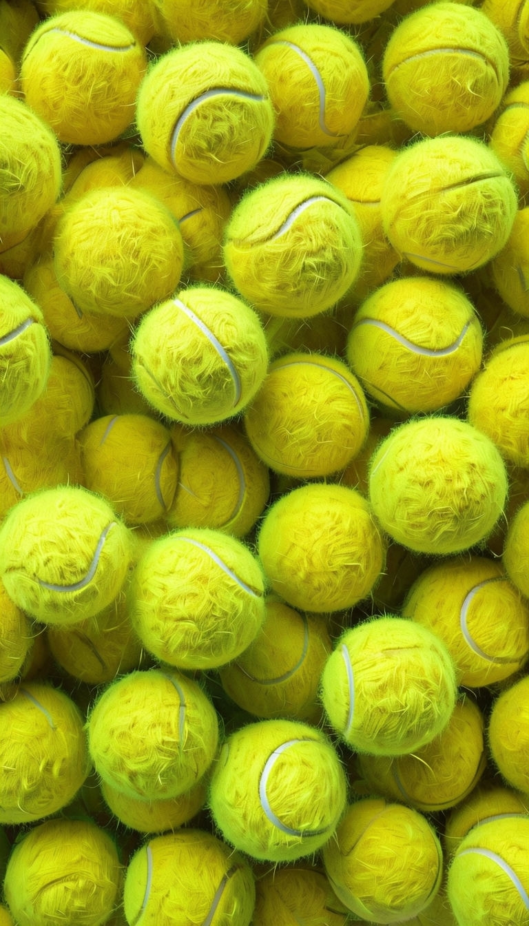 Vibrant Close-Up of Bright Yellow Tennis Balls Mobile Wallpaper
