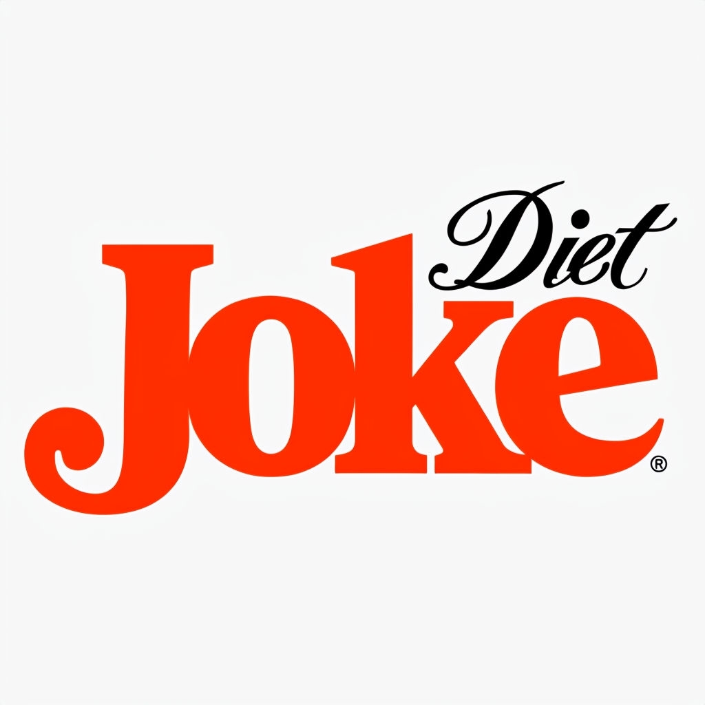 Bold Joke Diet Logo Design T-Shirt