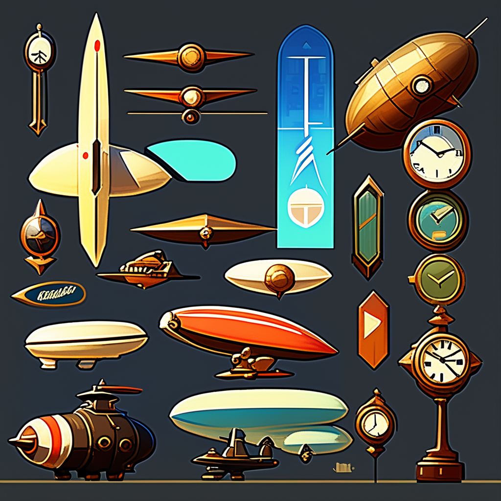 9 game cursors for the time period: electric age: dieselpunk... by Adam ...