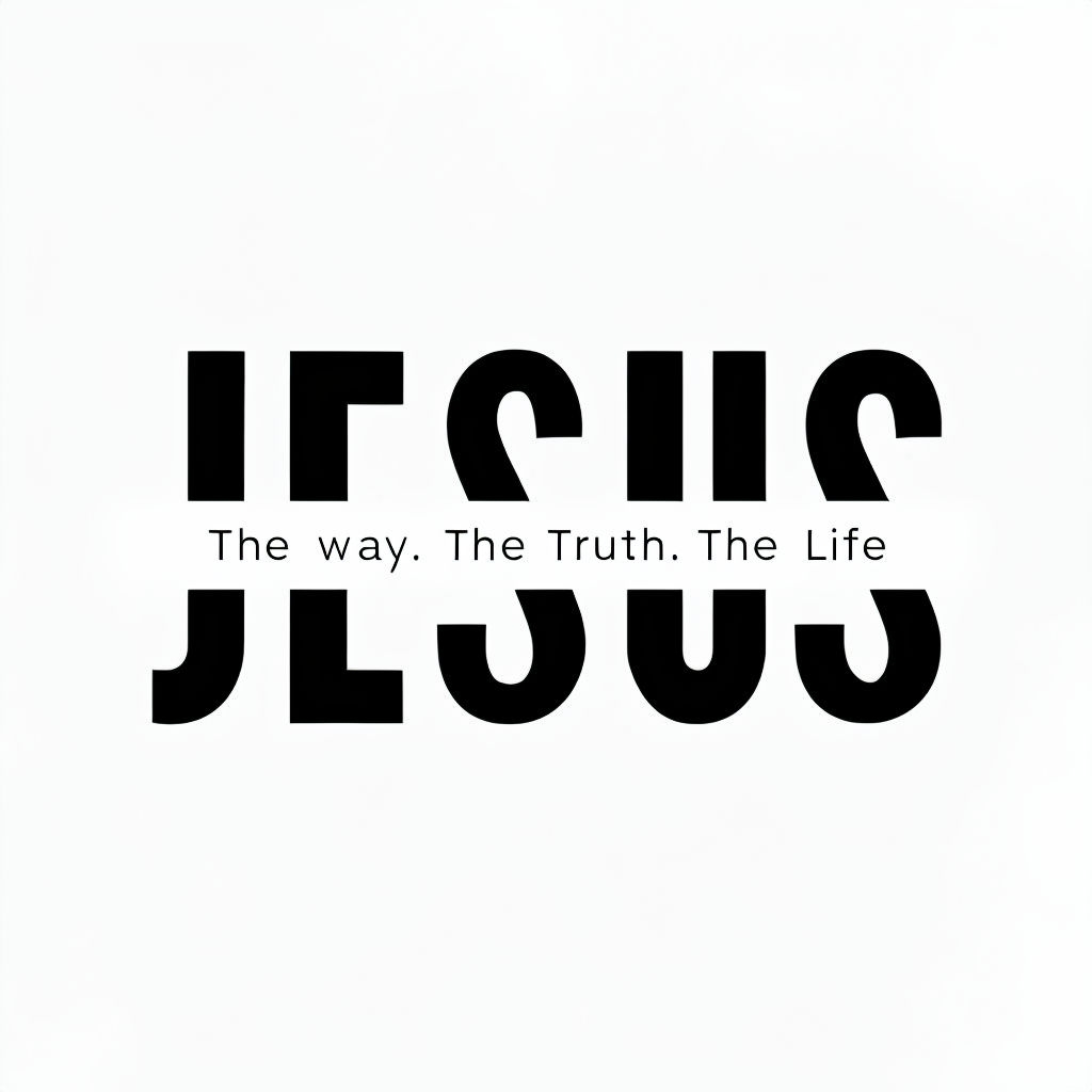 Minimalist JESUS Graphic with Inspirational Message T-Shirt