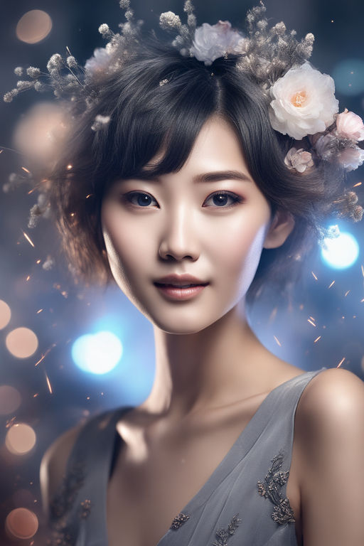 A Portrait of Korean K-pop model girl by kin lee - Playground