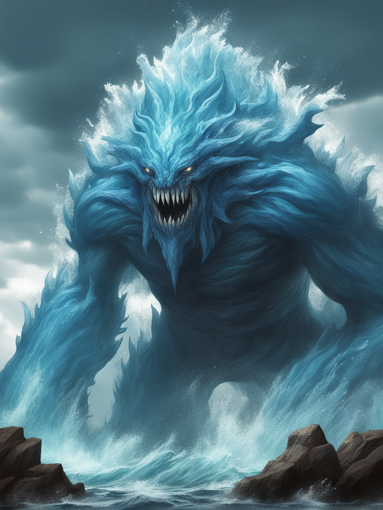 Huge water elemental monster by Baex - Playground