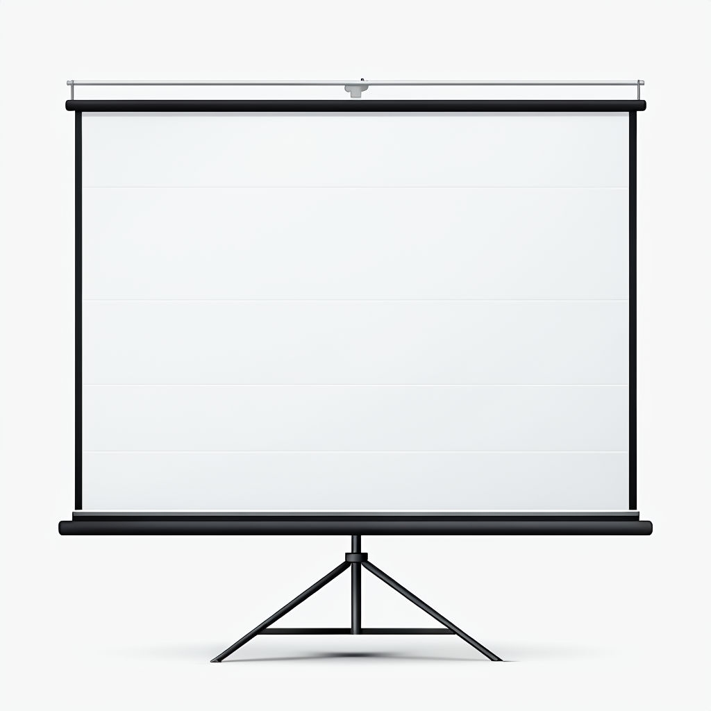 Minimalist Black Framed Projection Screen Mockup