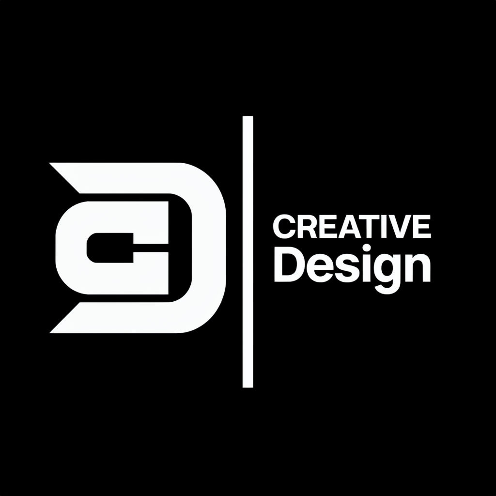 Minimalist Black and White Creative Design Monogram Logo