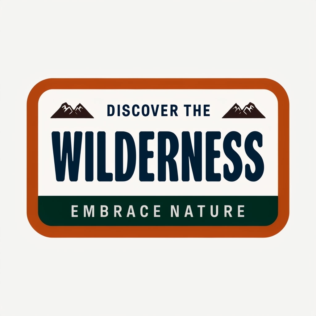 Vintage-Inspired Discover the Wilderness Badge Logo