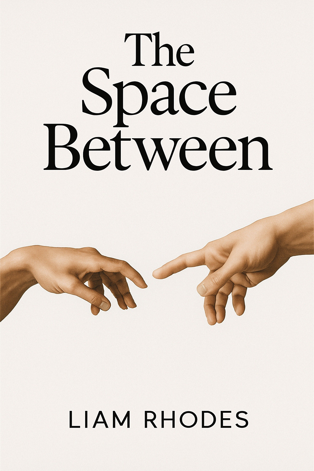The Space Between Minimalist Book Cover Design by Liam Rhodes EBook Cover