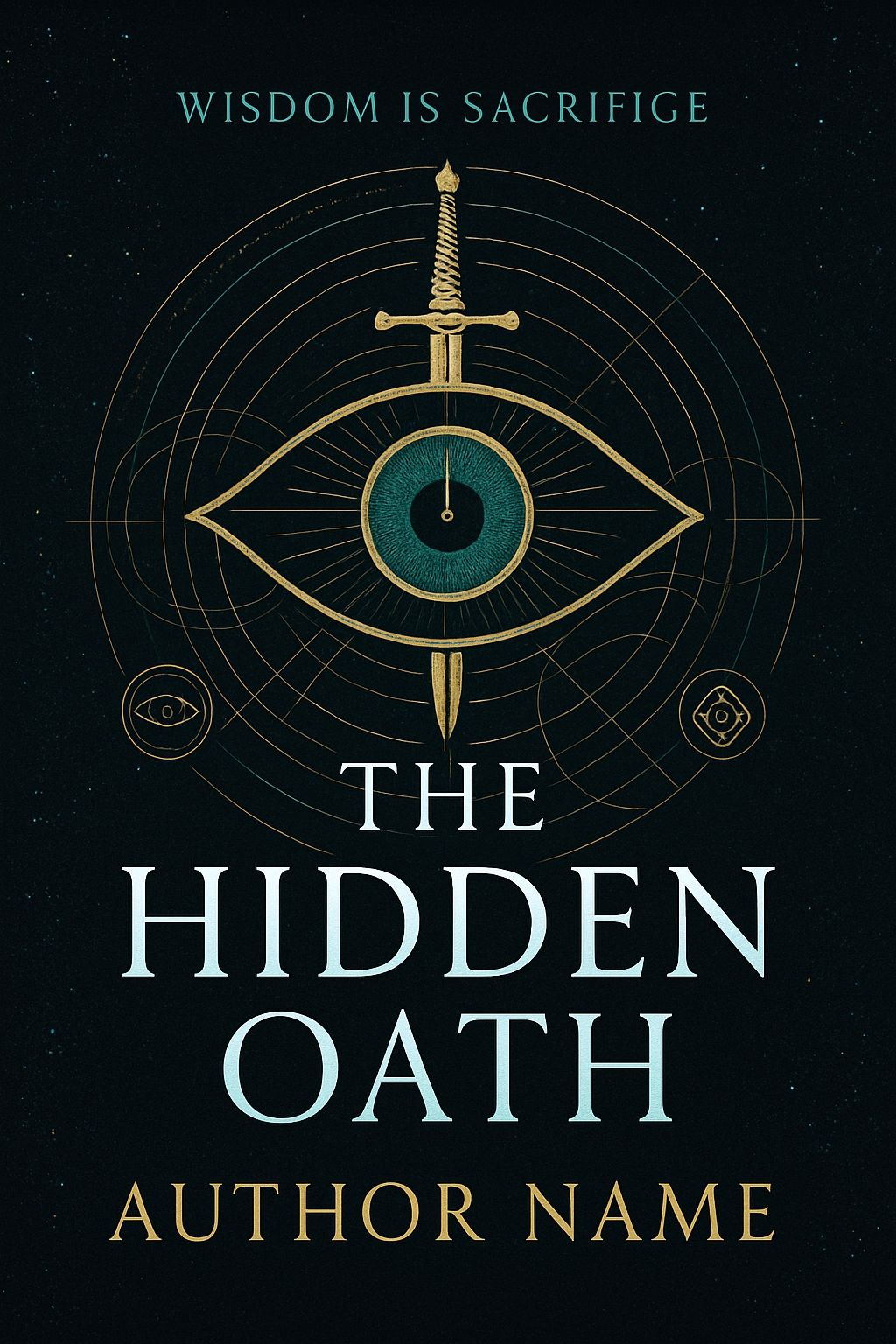 Intricate Geometric Eye Design with Dagger EBook Cover